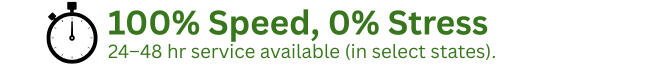 100% speed, 0% stress — 24–48 hour state apostille services in select states.